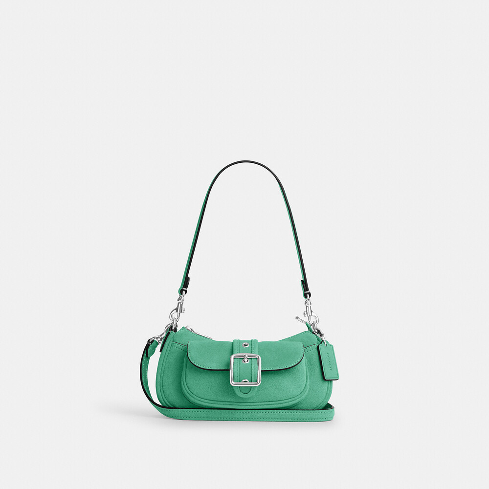 NIB Coach Ashton Mini Shoulder Bag mint green suede